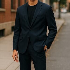 Lauren Ralph Lauren 100% Wool Blazer Jacket Coat Navy Blue Lined Men’s Size 38R